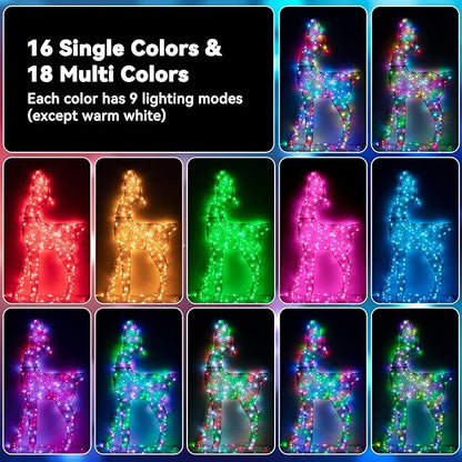 LitHome 400LED 130FT Christmas Led Fairy Lights with Remote, Color Changing Easter Fairy Lights Plug in, 9 Modes Led String Lights for Indoor, Pastel Fairy String Lights Home Bedroom Dorm Party Decor