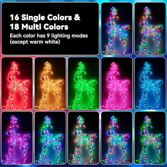 LitHome 400LED 130FT Christmas Led Fairy Lights with Remote, Color Changing Easter Fairy Lights Plug in, 9 Modes Led String Lights for Indoor, Pastel Fairy String Lights Home Bedroom Dorm Party Decor