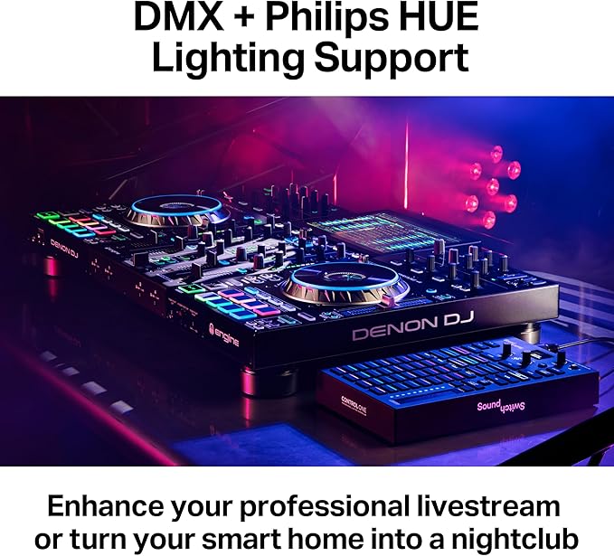 SoundSwitch Control One - Professional DMX DJ Lighting Controller with 3 Months SoundSwitch Software Access and DMX Lights and Phillips Hue Support