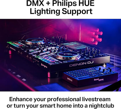 SoundSwitch Control One - Professional DMX DJ Lighting Controller with 3 Months SoundSwitch Software Access and DMX Lights and Phillips Hue Support