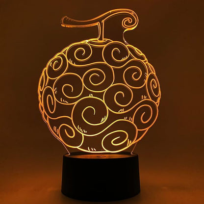Otaku Lamps Gum Gum Fruit One Piece – Anime Lamp Figure Night Light, 16 Color RGB LED – 3D Anime Room Décor Gift for Otaku