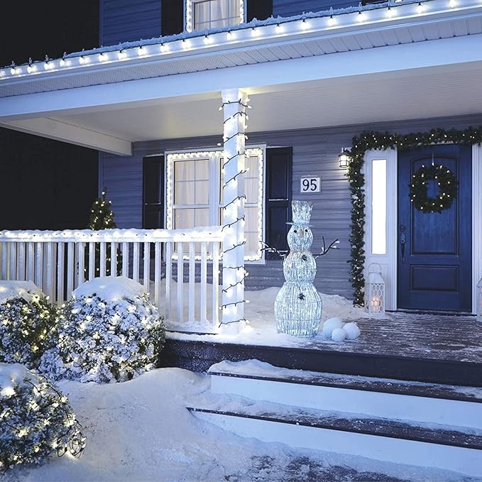HISHINY Christmas Lights Outdoor Decorations for Bushes,LED Connectable Bush Christmas Lights Outdoor Yard Mesh Shrub Net Light for Party, Holiday, Wedding, Tree,Bushes (Cool White)