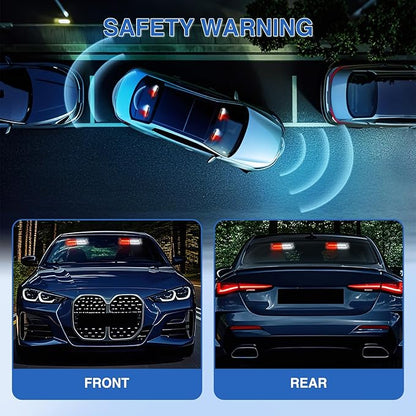 Nilight 24LED Emergency Strobe Traffic Advisor Light Bar 2 in 1 Red White Dash Warning Safety Flashing Lights Front/Rear Windshield Construction Lights for Trucks Cars Plow Police Firefighter Vehicles