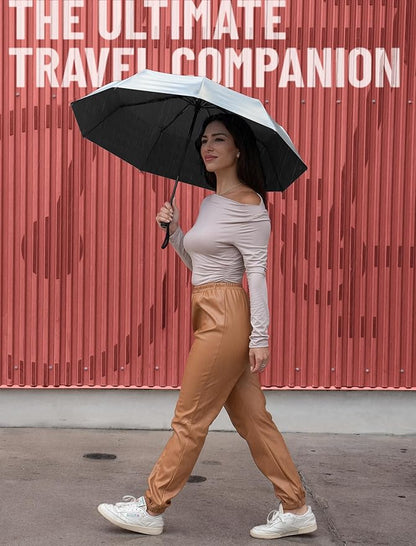 REPEL Windproof Travel Umbrella - Compact & Withstands Winds up to 85MPH , Strongest Premium Auto Folding Umbrella for Rain and Sun - Durable, Light & Portable for Women & Men , Fits Backpack & Cars