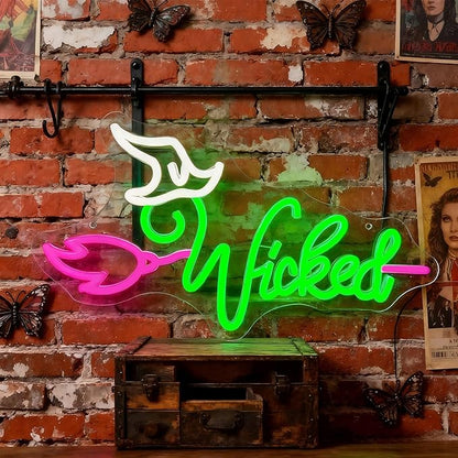 Witch Theme Party Decorations & Gift for Her - LED Neon Light for Bedroom Birthday Art Wall Decortion