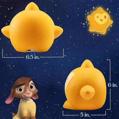 Disney Wish Squishy Light, Night Light for Kids, USB Lamp, Battery Operated, Dimmable, Star Light Ideal for Bedroom, Playroom, Living Room, 79616