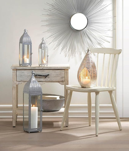 Accent Plus 57070912 Brilliant Candle Lantern, Gray