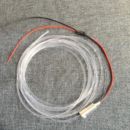 3mm 5meters/16ft PMMA Optic Fiber Cable Side Glow with 12V 1.5W LED Aluminum Illuminator Light Source for Home Car DIY (White)