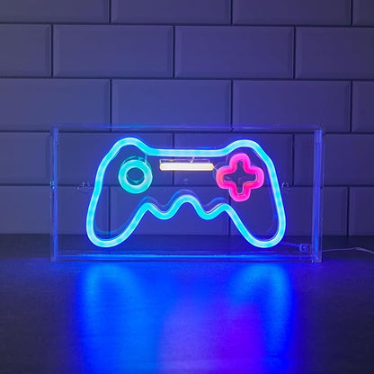 Light Up Your World! Wireless Express Neon Art Signs (5 Unique Styles) - Desktop & Wall Décor. Perfect for Bedrooms, Dorm Rooms, Office (Gamer)