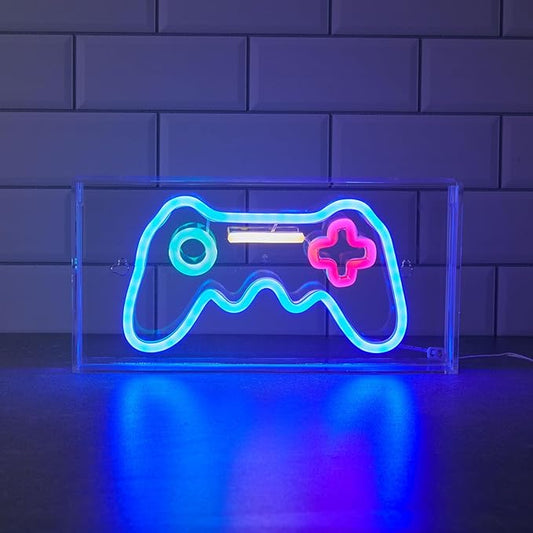 Light Up Your World! Wireless Express Neon Art Signs (5 Unique Styles) - Desktop & Wall Décor. Perfect for Bedrooms, Dorm Rooms, Office (Gamer)