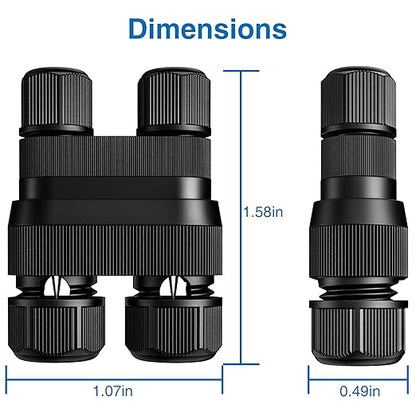 SUNVIE Fastlock2 Low Voltage Wire Connector Landscape Lighting Connectors Waterproof 12-18 Gauge Wire Connectors for Low Voltage Landscape Lights Outdoor Landscape Path Lights, 20 Pack