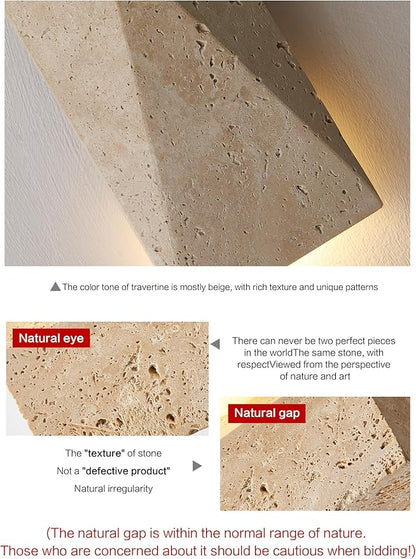 Alabaster Wall Sconce, 15.74" Natural Marble Wall Sconce Vanity Light Fixture for Living Room,Modern Wall Light, Marble Lighting for Bedroom, Staircases，Entryway