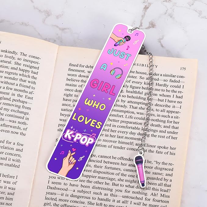 Kpop Bookmark Purple Graduation Decoration Class of 2026 - K-Pop Gift Bookmark for Kpop Music Lover, Kpop Merch, K Pop Gifts for Teen Girl Women, Korean Drama Gifts for Women Friends K-Pop Lovers Fans