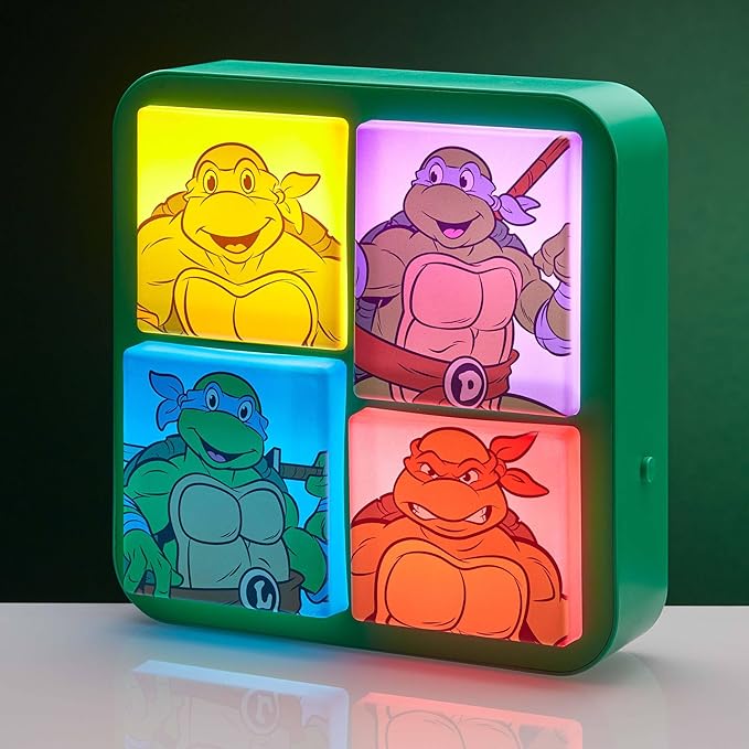 NUMSKULL Official TMNT 3D Logo Desk Lamp Wall Light for Bedroom, Office, Home, Study, Work - Official Teenage Mutant Ninja Turtles Merchandise