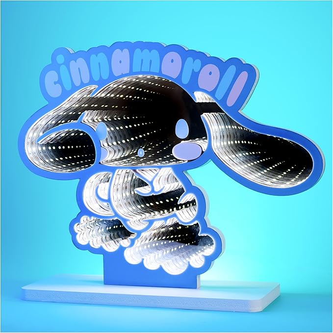 Get Trend Hello Kitty Sanrio 3D LED Light, Infinity Mirror Effect, USB Night Light, Bedroom Lamp, Cinnamoroll Kawaii Gifts for Girls Teens Women (Multi Cinnamoroll)