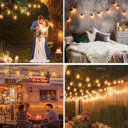 S14 Replacement LED Light Bulbs, Shatterproof & Waterproof 0.6W S14 LED Bulbs, Outdoor String Lights, E12 Base Patio Edison LED Light Bulbs, Warm White 2200K Plastic 40LM Non-Dimmable 50 Pack