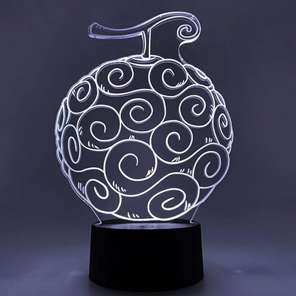 Otaku Lamps Gum Gum Fruit One Piece – Anime Lamp Figure Night Light, 16 Color RGB LED – 3D Anime Room Décor Gift for Otaku