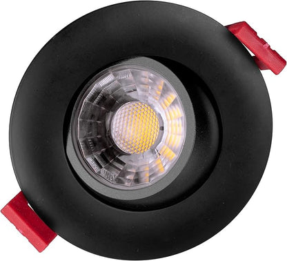 NICOR Lighting 3 inch LED Gimbal Recessed Downlight in Black, 5000K (DGD311205KRDBK)