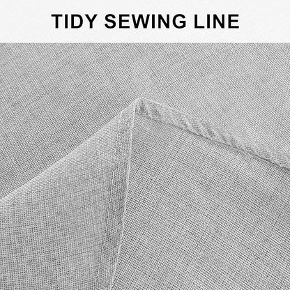 Hiasan 120 Inch Round Tablecloth Linen - Wrinkle and Stain Resistant Washable Polyester Fabric Table Cloth for Patio Dining Room Kitchen Party, Light Grey