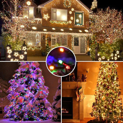 Brizled Christmas String Lights, 279ft 800 LED Color Changing Christmas Lights with Remote, 11 Modes Tree Light Warm White & Multicolor Green Wire Xmas Lights Outdoor for Xmas Party Home