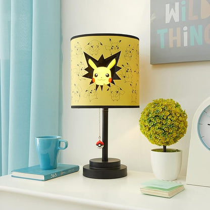 Pokemon Die Cut Double Shade Table Lamp, Yellow
