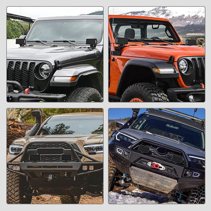 Nilight 6.5 Inch LED Light Bar Cover 2 PCS Black Protective Covers Durable Polycarbonate Lens Waterproof Dustproof Scratch-Proof for Double-Row Lights Off Road Driving Lighting