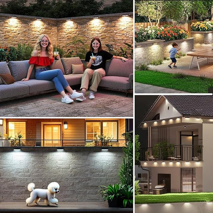 rosykite 7 Inch LED Retaining Wall Lights 4-Pack, 5W Hardscape Step Lights, 5CCT 2200K-5000K Tunable White, 12-24V Low Voltage Outdoor Paver Lights, ETL Listed Brown Landscape Lights for Stairs, Deck