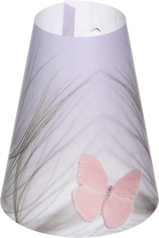 Royal Designs Vellum Tea Light Paper Wine Glass Lampshade, Pink Butterfly, Set of 20, TLS-1004B-20