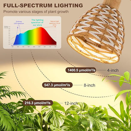 30W standing grow lights for indoor plants, 70-inch indoor adjustable angle plant lamp, 4000K floor-standing plant lamp, equipped with a 24-hour cycle timer, suitable for medium and large plants