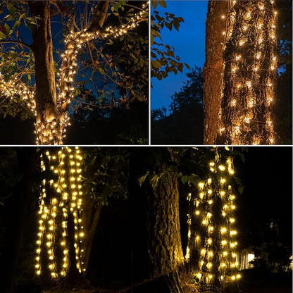 Vigdur 2 Pack 21ft White String Lights with 100 Bulbs on White Wire Cord, UL Approved for Indoor/Outdoors Use, Connectable 120V Clear Outdoor Lights for Xmas Patio Home Party Garden Decor (2 Packs)