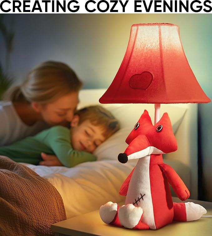 Fox Kids Lamp for Girls Bedroom - 20", Animal Lamp for Kids Room - Cute Christmas Gifts, Birthday Gifts for All Ages: Toddler Boys, Children, Grandkids 3 4 5 and Up Years Old, Sister Brother, Sibling