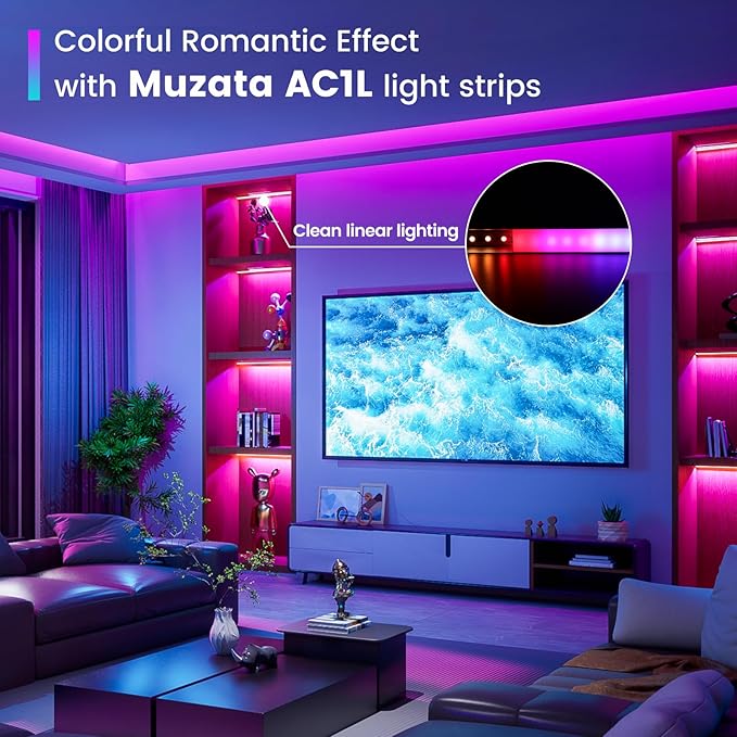 Muzata 40Pack 3.3FT/1M LED Channel Aluminum U Shape Silver LED Strip Diffuser Channel with Milky White Cover Easy Installation U1SW WW 1M