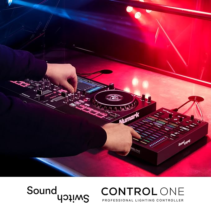 SoundSwitch Control One - Professional DMX DJ Lighting Controller with 3 Months SoundSwitch Software Access and DMX Lights and Phillips Hue Support