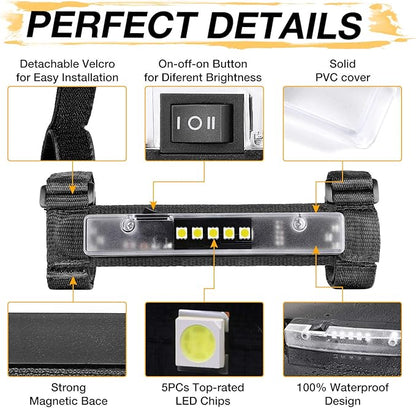 UTV Dome Light Upgraded Universal Roll Bar Mount LED Interior Light Utility Roll Cage Lights Wraparound Roll Bar LED Dome Light for ATV RZR UTV Off road Pick up Trucks Polaris Marine
