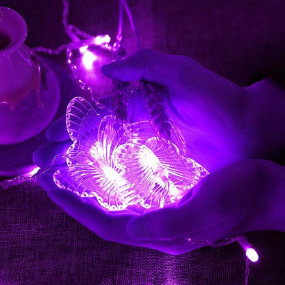 Butterfly Curtain Lights, 13ft 96 LED USB Window Fairy Lights 16 Butterflies 8 Modes Firefly Twinkle Timer String Lights with Remote for Room Bedroom Wall Ceiling Party Wedding Christmas