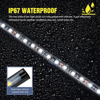 Nilight Under Hood Light Strip 21 LED Waterproof Underhood Work Lights with On/Off Switch Blade Fuse Engine Bay Repair Lamp White 12V for Car Truck SUV