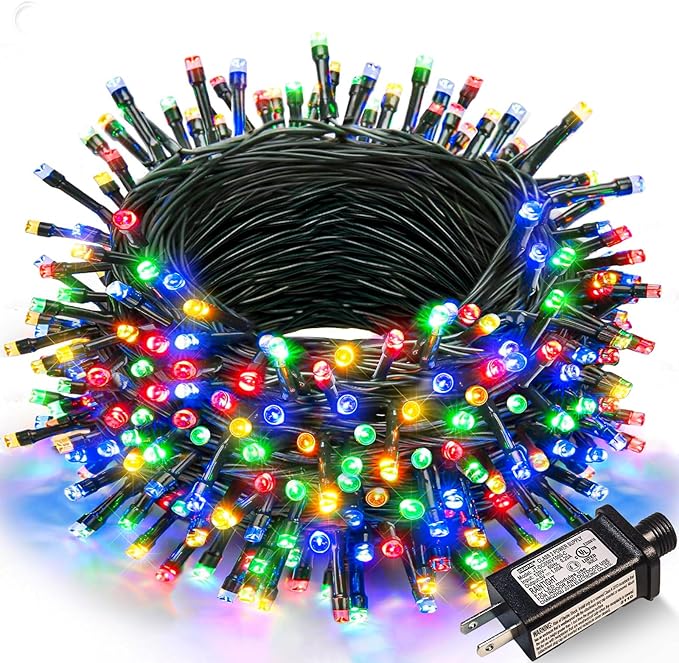 Multicolor Christmas Lights Outdoor, 100FT 300 LED String Lights for Outside Waterproof with 8 Modes, Connectable Plug in Fairy Light for Indoor Home Garden Patio Party Holiday Decorations