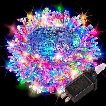 Etinga 200 LED String Lights 66ft Multicolor, Plug in Fairy Lights with 8 Modes, Indoor Outdoor Christmas Lights for Tree Bedroom Patio Yard Holiday Party Decor (Multicolor, 200 LED 66ft)