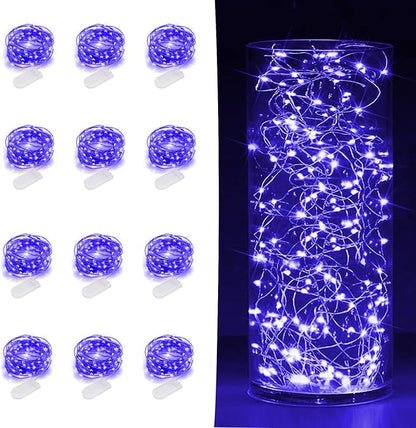 SOCO 12 Pack Fairy Lights Battery Operated, 7ft 20 Led Mason Jar Lights, Waterproof Fireflynew