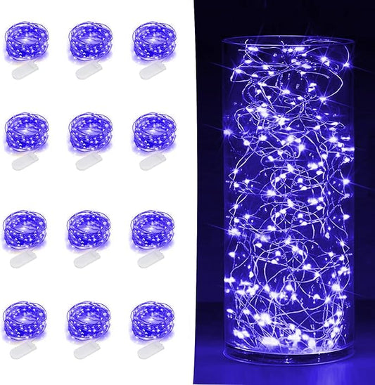 SOCO 12 Pack Fairy Lights Battery Operated, 7ft 20 Led Mason Jar Lights, Waterproof Fireflynew