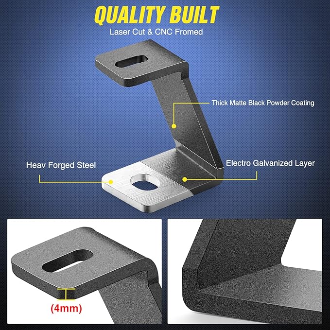Nilight Ditch Light Bracket Hood Mount Brackets for Front A-Pillar Auxiliary Offroad LED Pod Lights Work Lighting on F150 Raptor 2017-2023 F-150 2015-2023