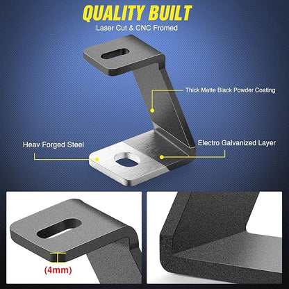 Nilight Ditch Light Bracket Hood Mount Brackets for Front A-Pillar Auxiliary Offroad LED Pod Lights Work Lighting on F150 Raptor 2017-2023 F-150 2015-2023