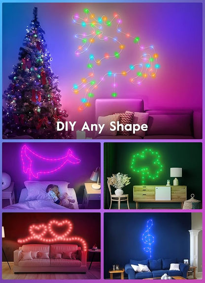 Minetom Fairy Lights Color Changing - 33FT 100 LED String Light with Remote, 16 Single Colors & 6 Holiday Colors,12 Modes, USB Fairy Lights for Bedroom, 4th of July Light for Indoor Classroom