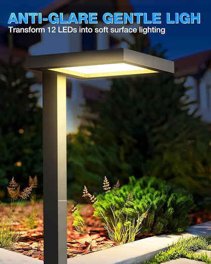 SUNVIE Low Voltage Landscape Lighting with Connectors 5W Anti-Glare LED Pathway Lights Wired Waterproof Outdoor Landscape Path Lights for Walkway Yard Garden Patio ETL Listed Cord, 8 Pack