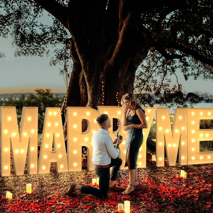 imprsv Marquee Light Up Letters, 4FT Mosaic Letters with Light for Baby Shower Graduation Party Decor, Large V for Engagement Wedding Party Decorations (Need to Assemble)