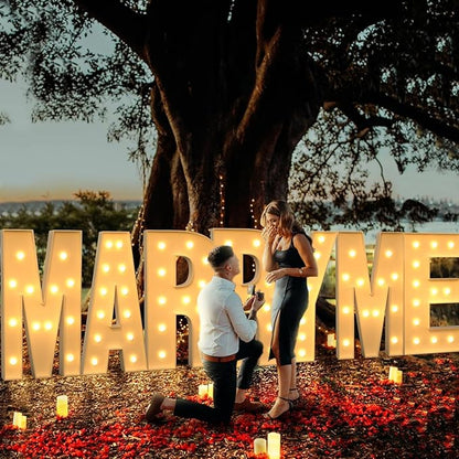 imprsv Marquee Light Up Letters, 4FT Mosaic Letters with Light for Baby Shower Graduation Party Decor, Large V for Engagement Wedding Party Decorations (Need to Assemble)