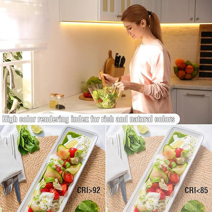 LED Strip Lights 6ft, Warm White COB LED Light Strip USB Powered, Dimmable 2700K CRI92+, Cuttable Flexible TV Backlight for Cabinet Bedroom Kitchen