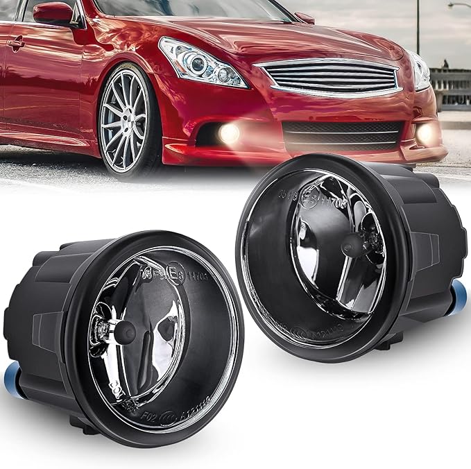 Nilight Fog Lights Assembly Compatible with 2006 2007 2008 2009 2010 2011 2012 2013 2014 Infiniti FX35 FX45 FX50 EX35 G37 G25 M35h M37 M56 QX56 Rogue Cube Nissan Murano Juke Versa