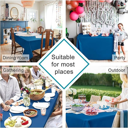 Hiasan Royal Blue Tablecloth Square - Waterproof and Washable Fabric Table Cloth for Card Tables, 30 x 30 Inch