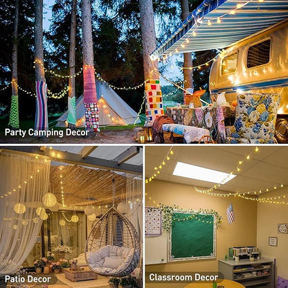 147ft Globe String Lights Outdoor Waterproof, 300 LED Indoor Christmas Lights Plug in with Remote, Hanging Fairy Light for Bedroom Holiday Party Patio Garden Christmas Decorations, Warm White